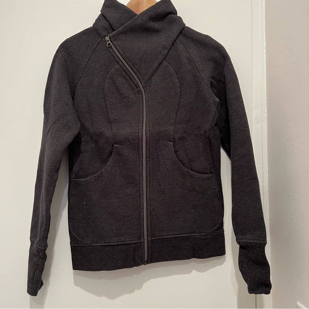 Lululemon asymmetrical zip scuba sweatshirt.